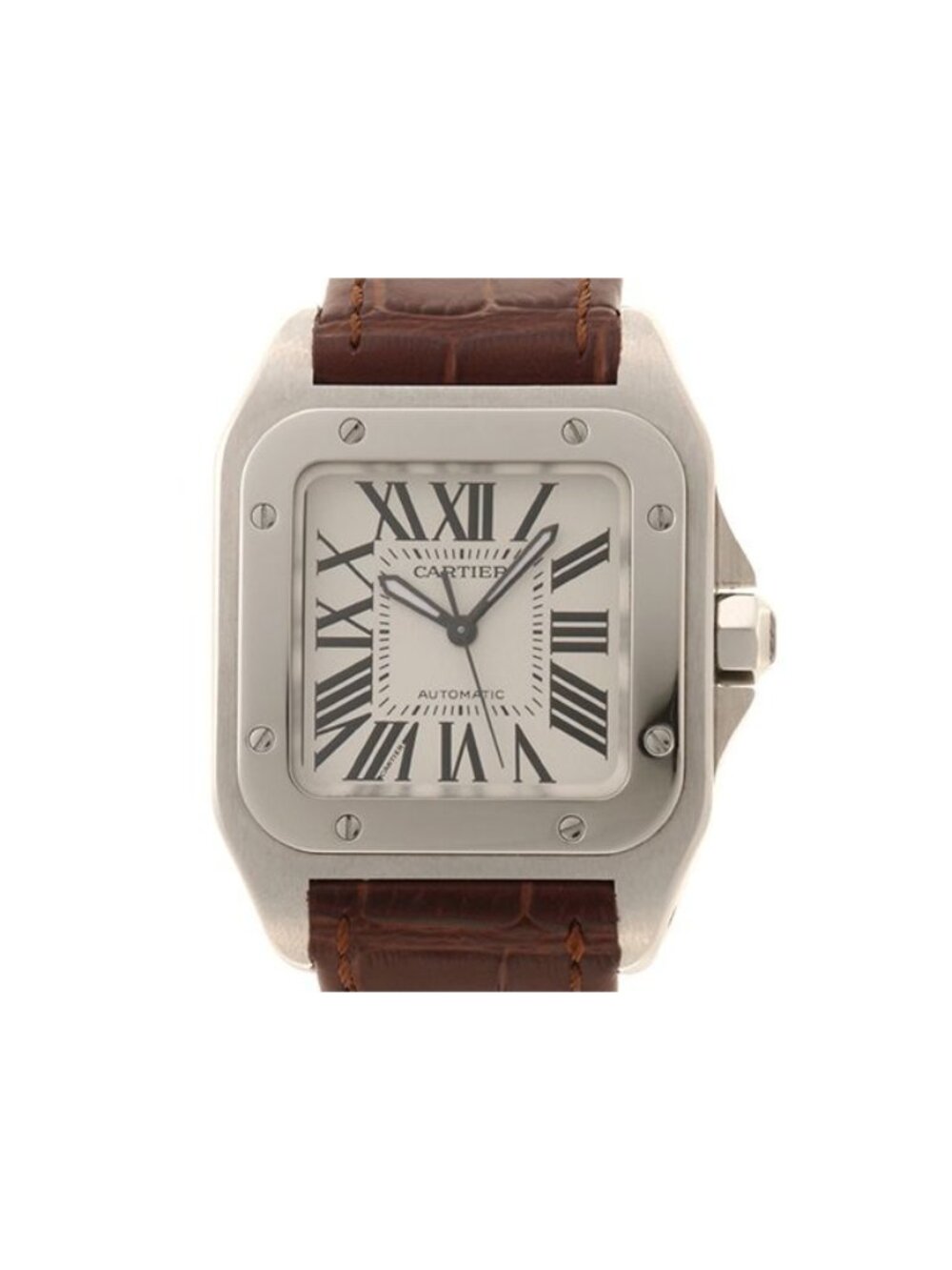 Cartier Santos 100 Watch with Stainless Steel Silver